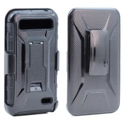 ZTE Overture 2 Fanfare Z792 Speed Holster Combo Belt Clip Case (Black)